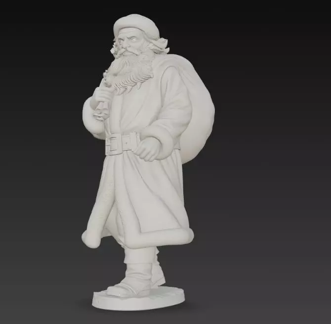 Mysterious Traveler Santa Claus 3D print model_24