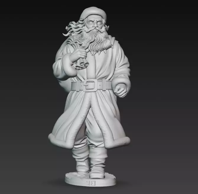 Mysterious Traveler Santa Claus 3D print model_25