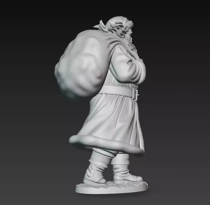 Mysterious Traveler Santa Claus 3D print model_29