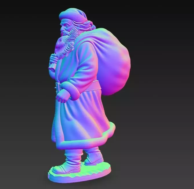 Mysterious Traveler Santa Claus 3D print model_17