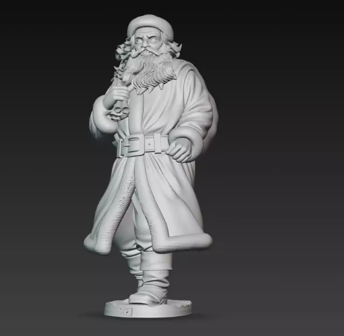 Mysterious Traveler Santa Claus 3D print model_7