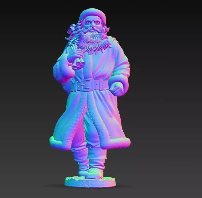 Mysterious Traveler Santa Claus 3D print model_8