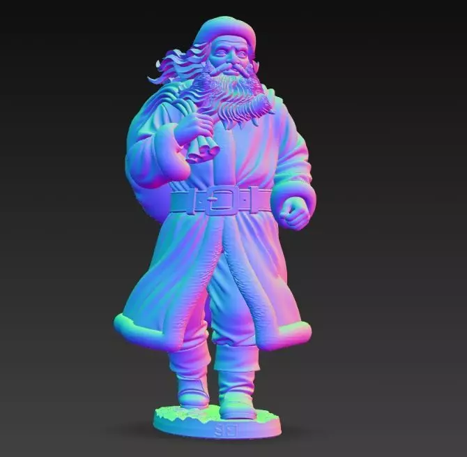 Mysterious Traveler Santa Claus 3D print model_9