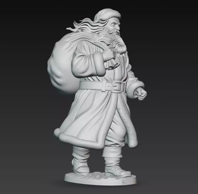 Mysterious Traveler Santa Claus 3D print model_27