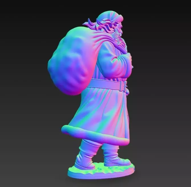 Mysterious Traveler Santa Claus 3D print model_13