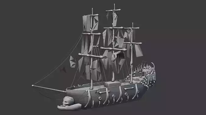 Low Poly Pirate Ships - By Yorakeys