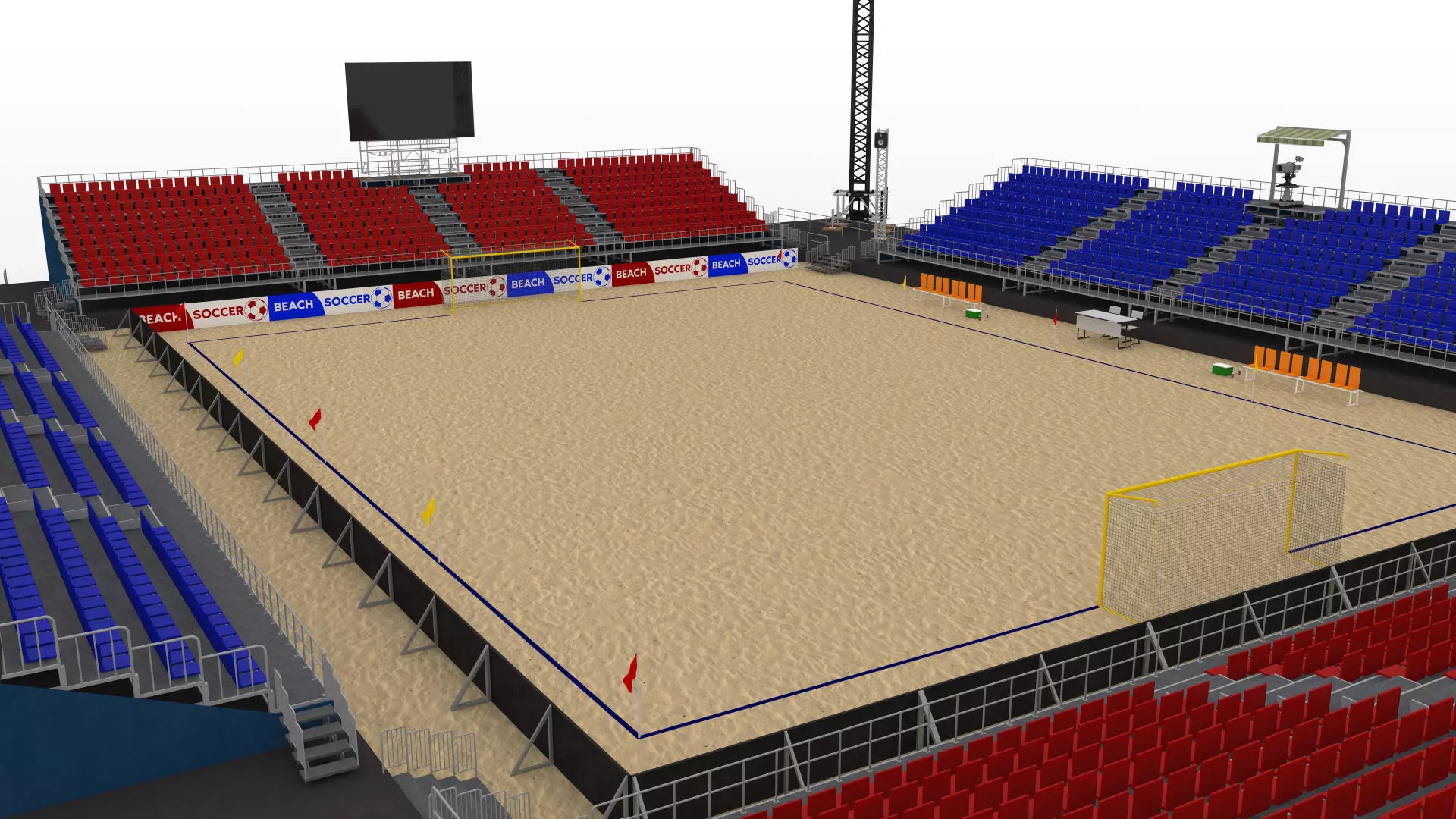 Beach Football Soccer Stadium 3D model_18