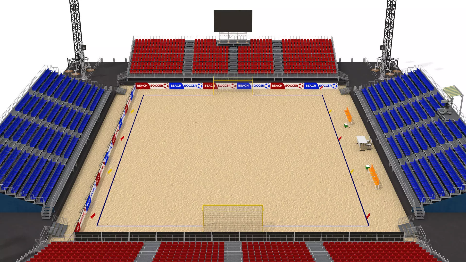 Beach Football Soccer Stadium 3D model_24