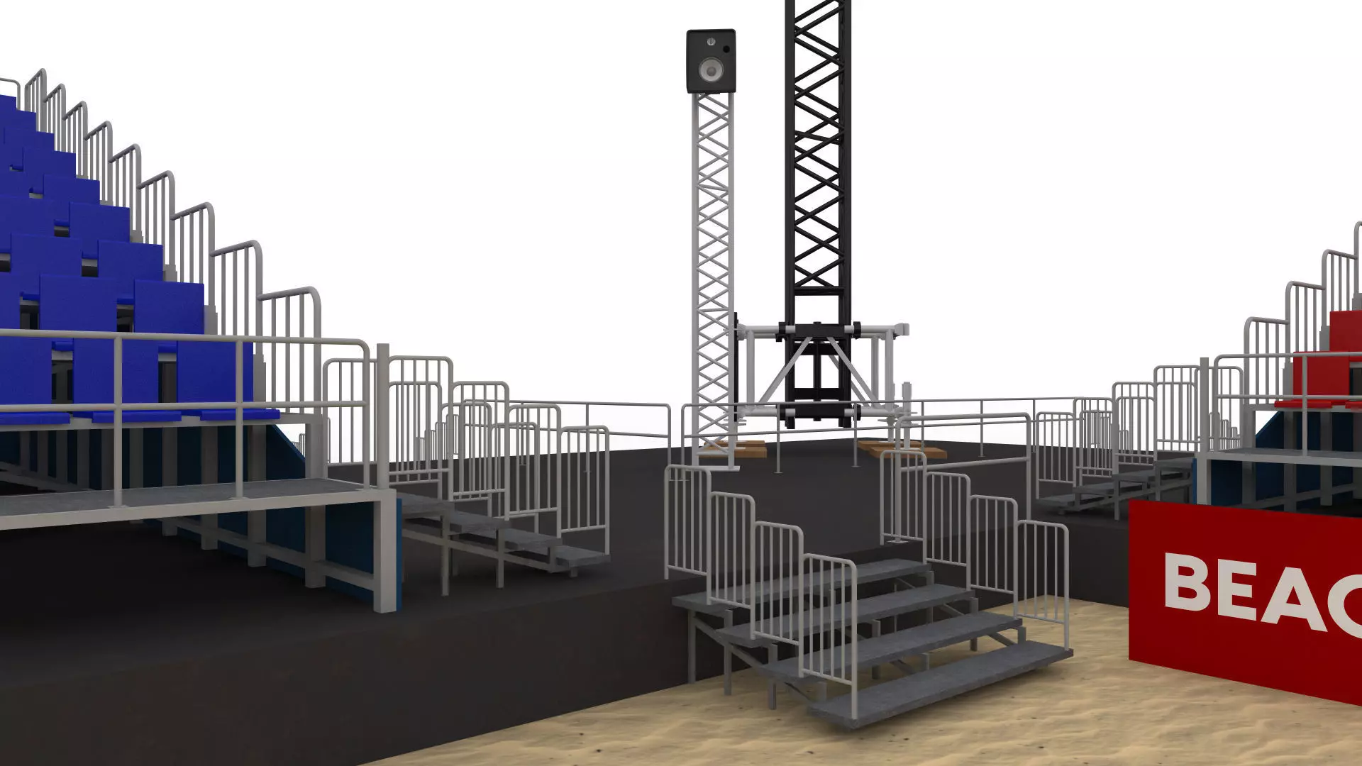 Beach Football Soccer Stadium 3D model_23