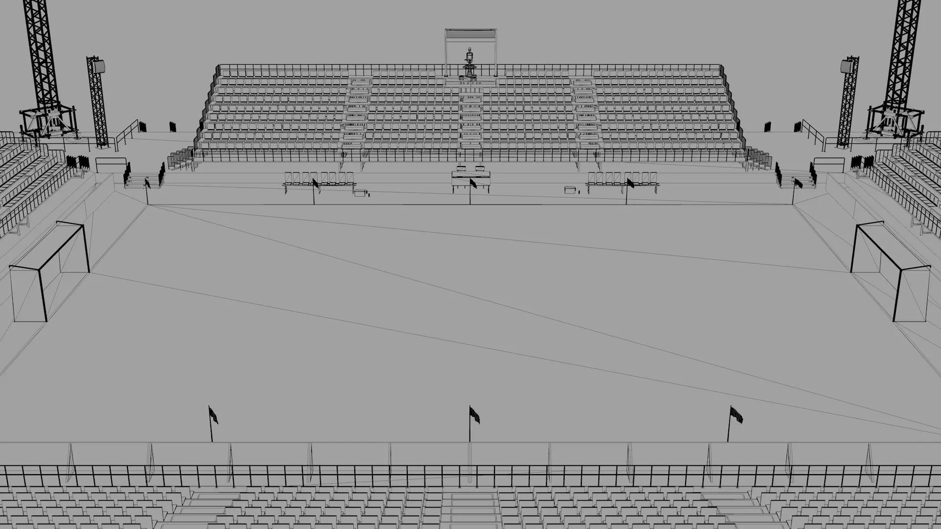 Beach Football Soccer Stadium 3D model_28