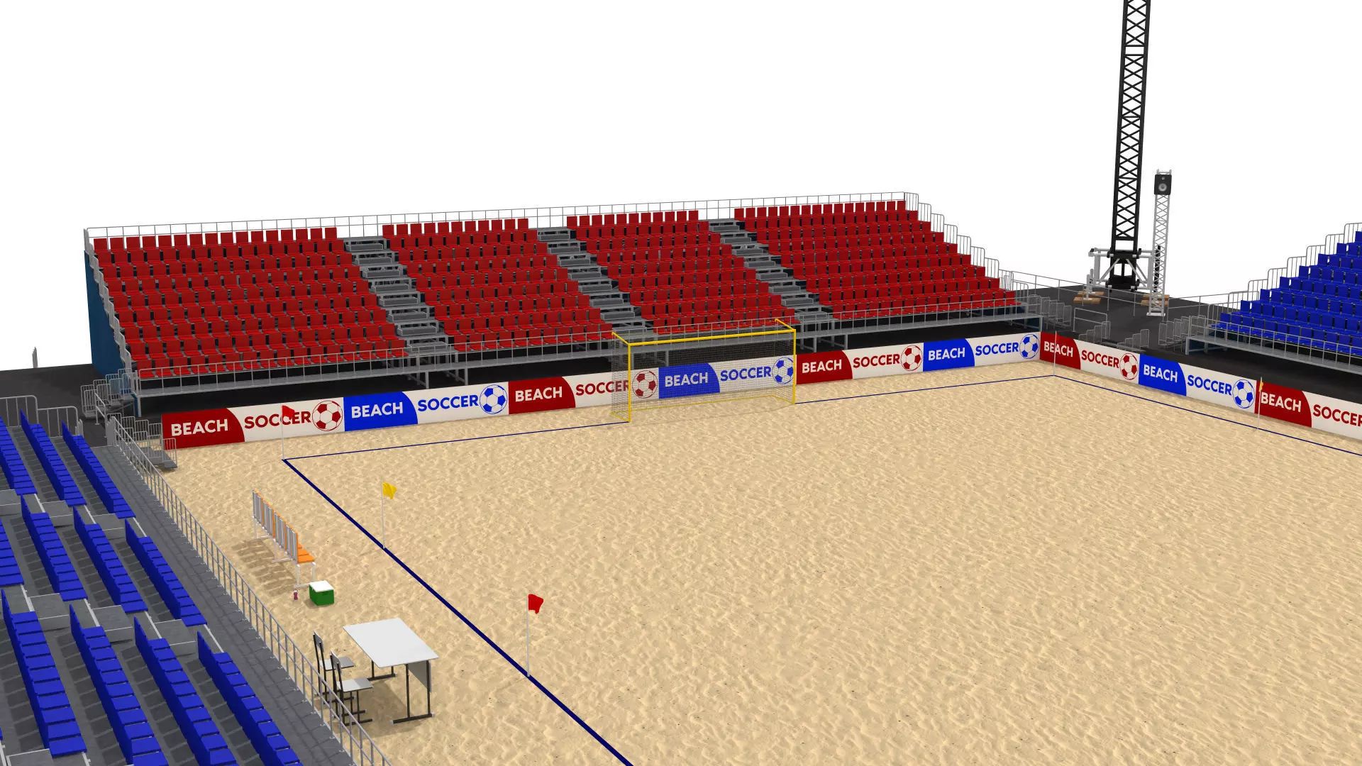 Beach Football Soccer Stadium 3D model_12
