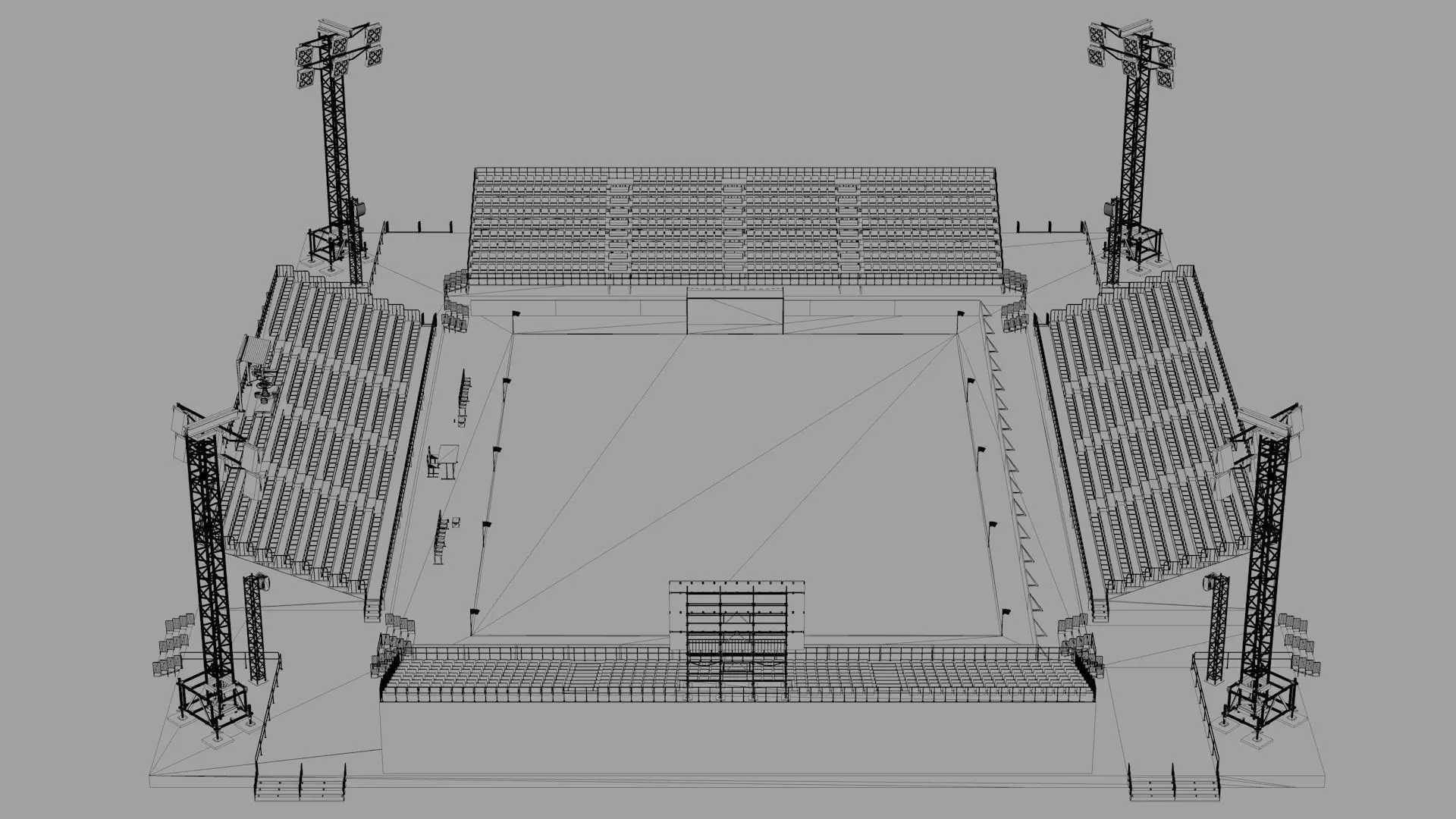 Beach Football Soccer Stadium 3D model_27