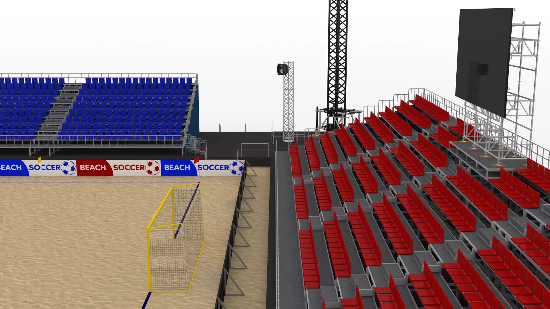 Beach Football Soccer Stadium 3D model_15