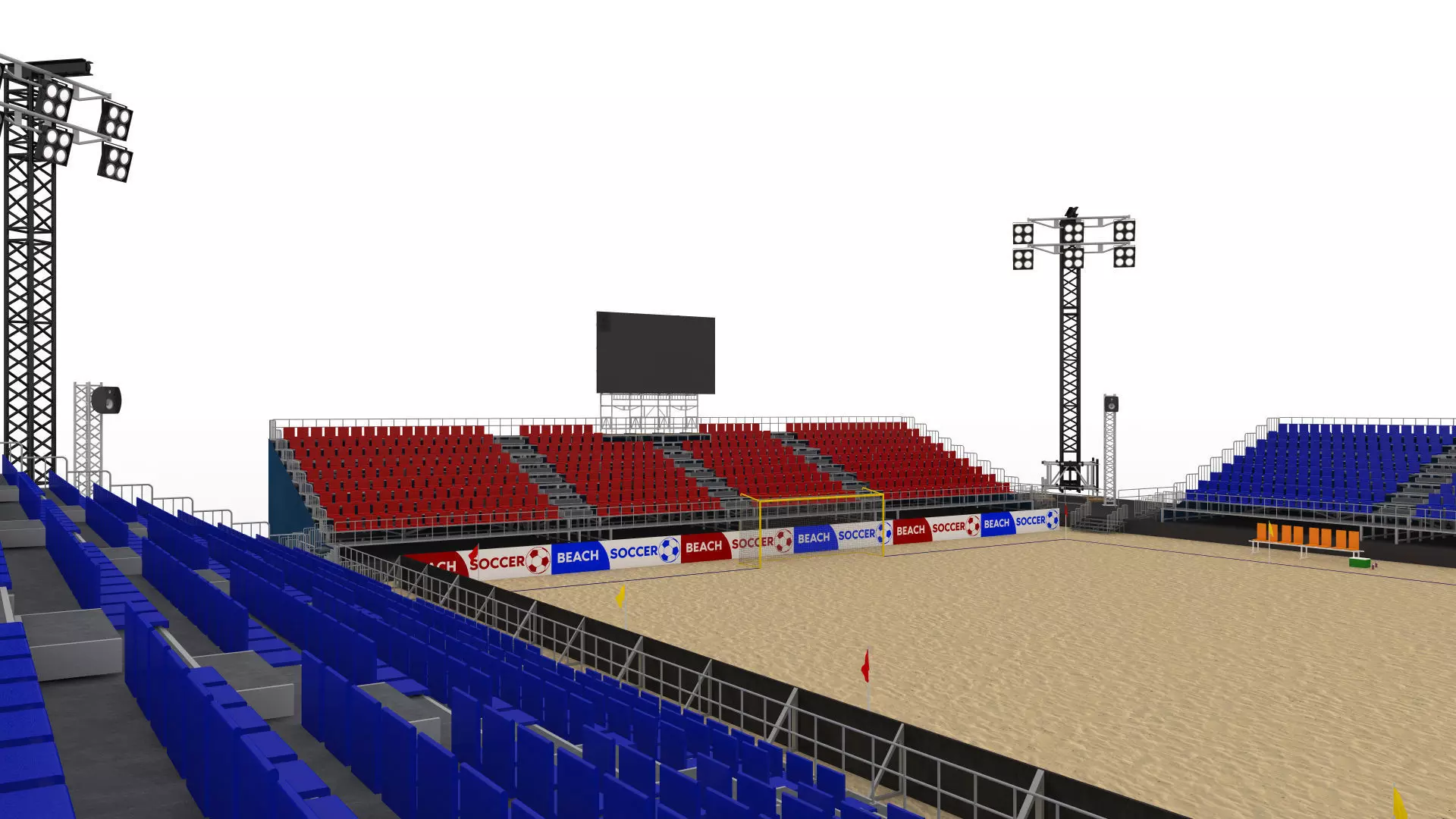 Beach Football Soccer Stadium 3D model_22