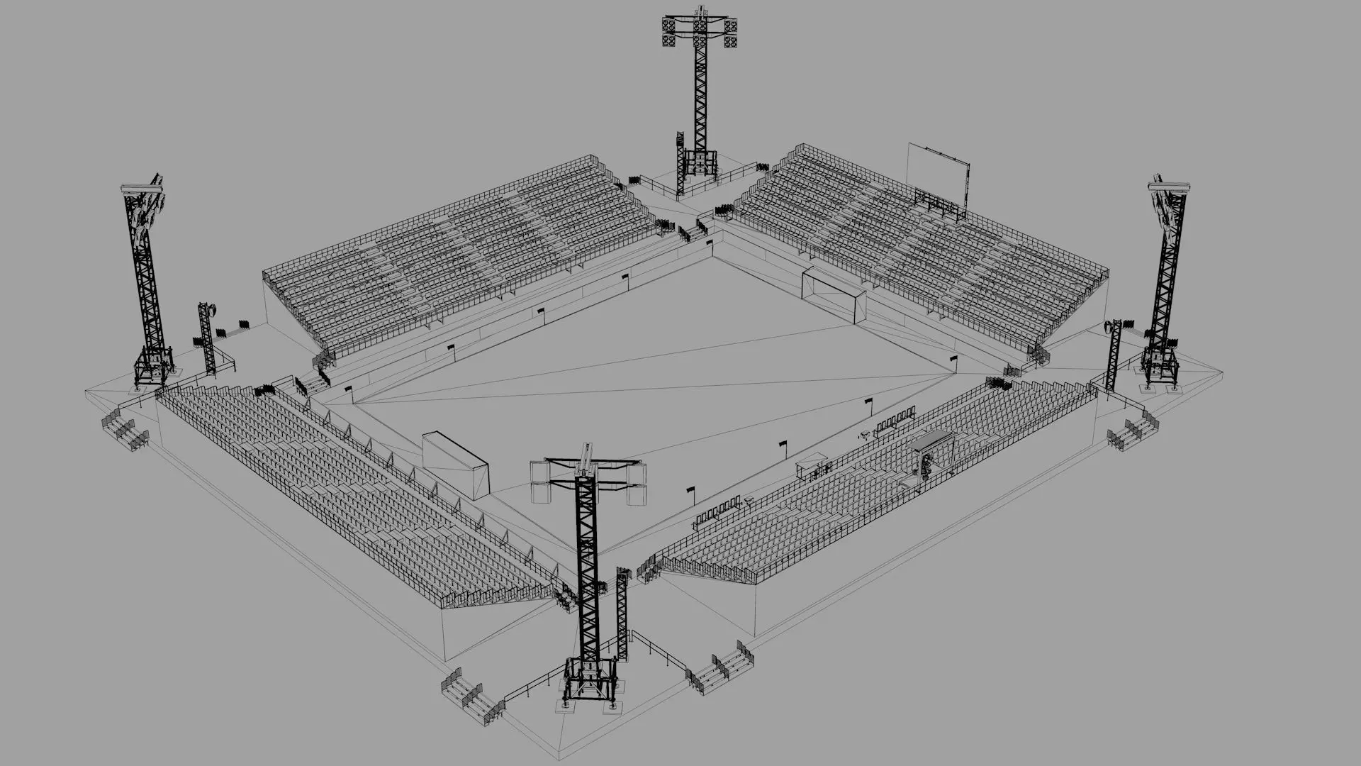 Beach Football Soccer Stadium 3D model_29