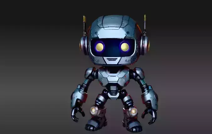 Robot Stylized Game-Ready Robot Character 3D Model