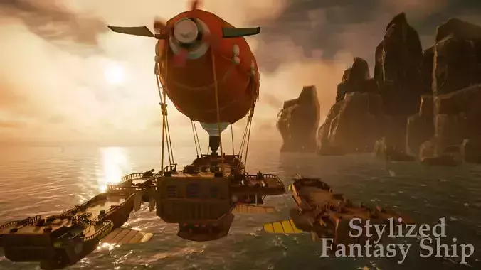 Stylized Fantasy Ship - By Yorakeys