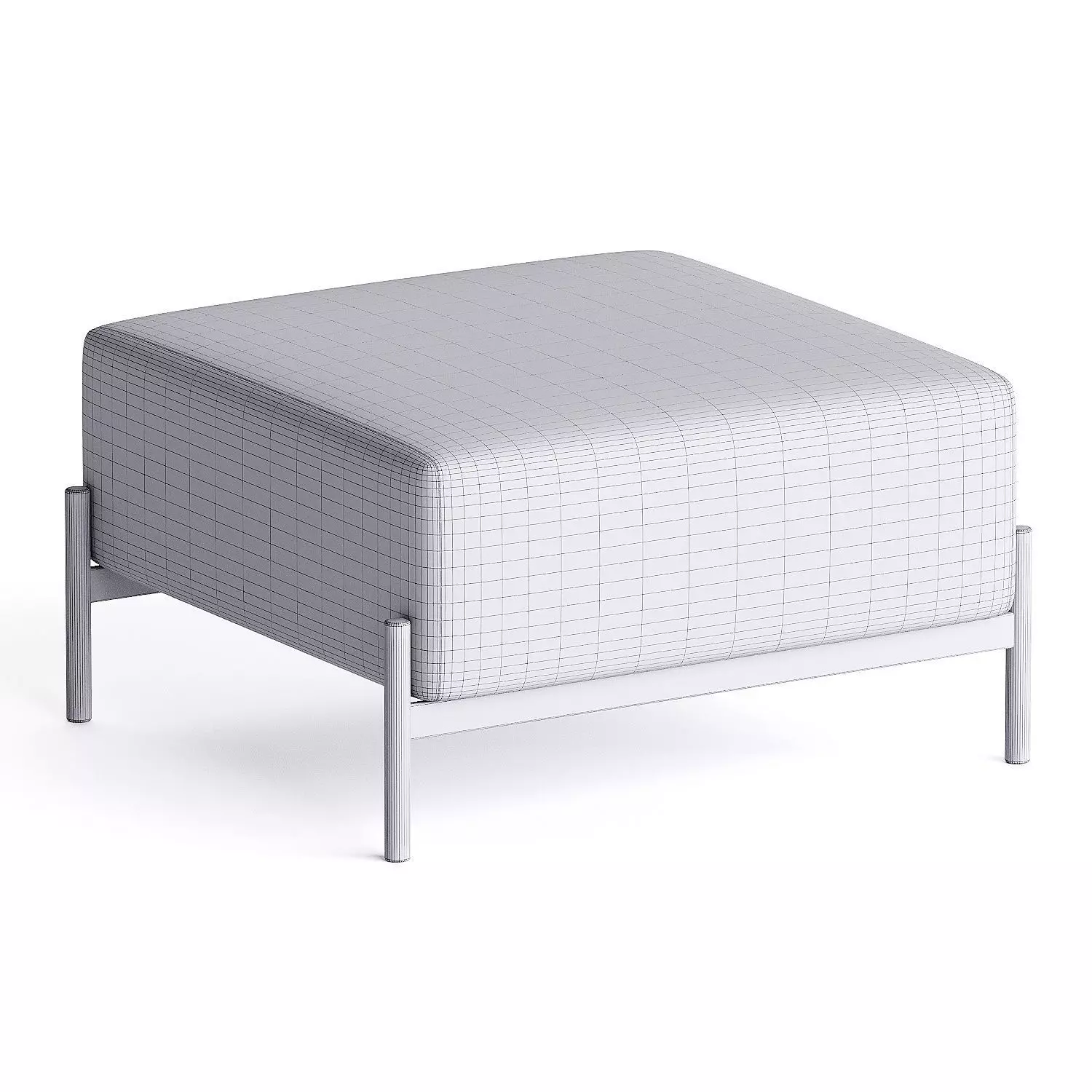 pouf black 3D model_3