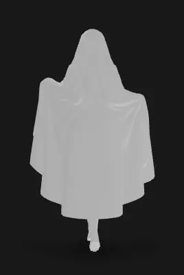 Ethereal Figure - Veiled Female Specter 3D model_4