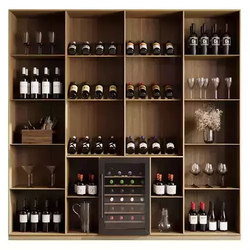 Wine cabinet with Wine Bar in a restaurant and home 13