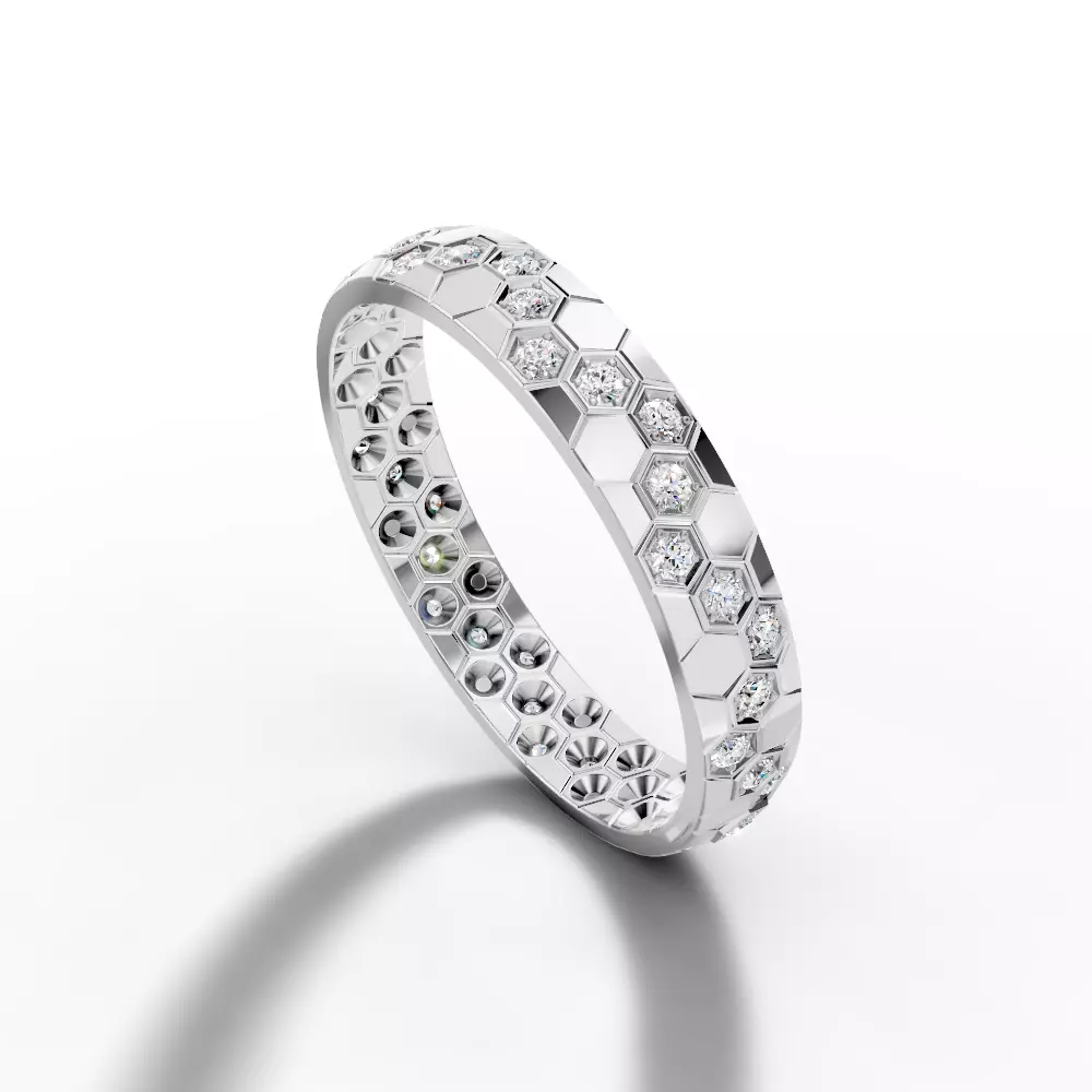 Bee de Chaumet Bracelet Hexagon 3D print model_4