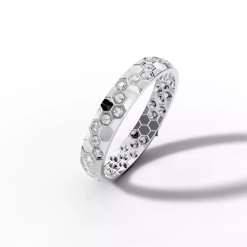 Bee de Chaumet Bracelet Hexagon 3D print model_1