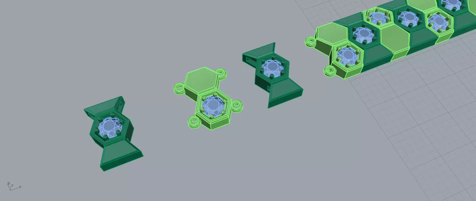 Bee de Chaumet Bracelet Hexagon 3D print model_11