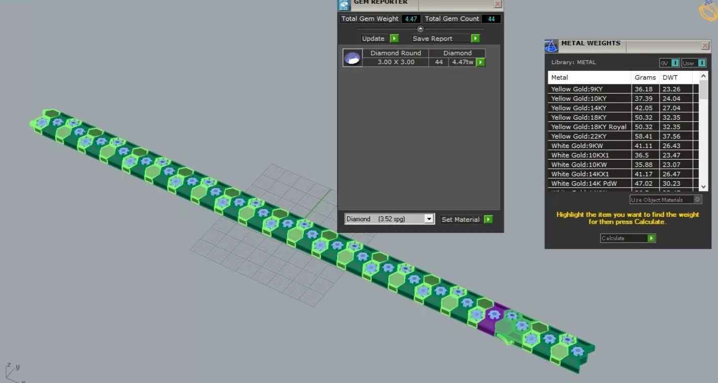 Bee de Chaumet Bracelet Hexagon 3D print model_10