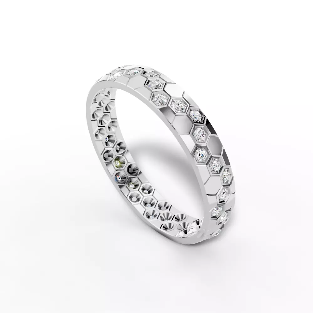 Bee de Chaumet Bracelet Hexagon 3D print model_0