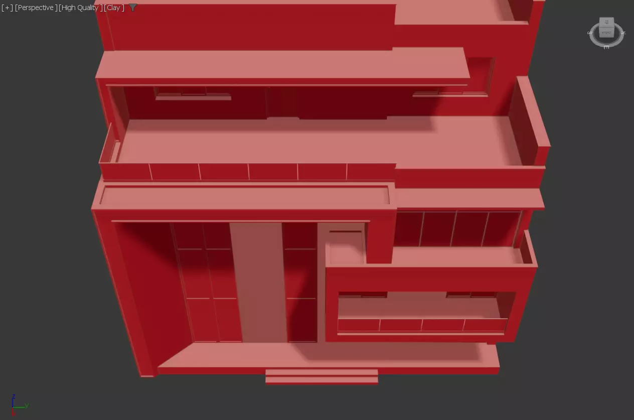 Modern House exterior 3D model_9