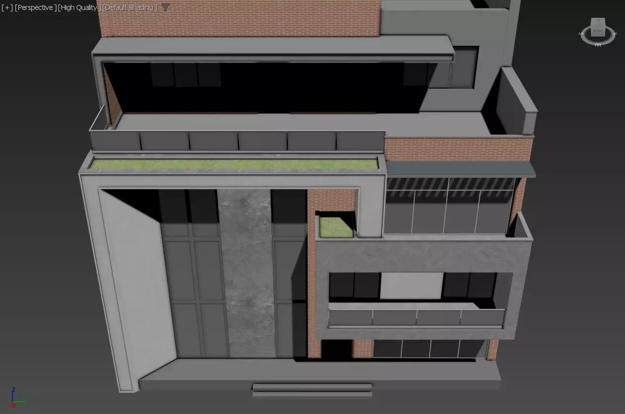 Modern House exterior 3D model_11