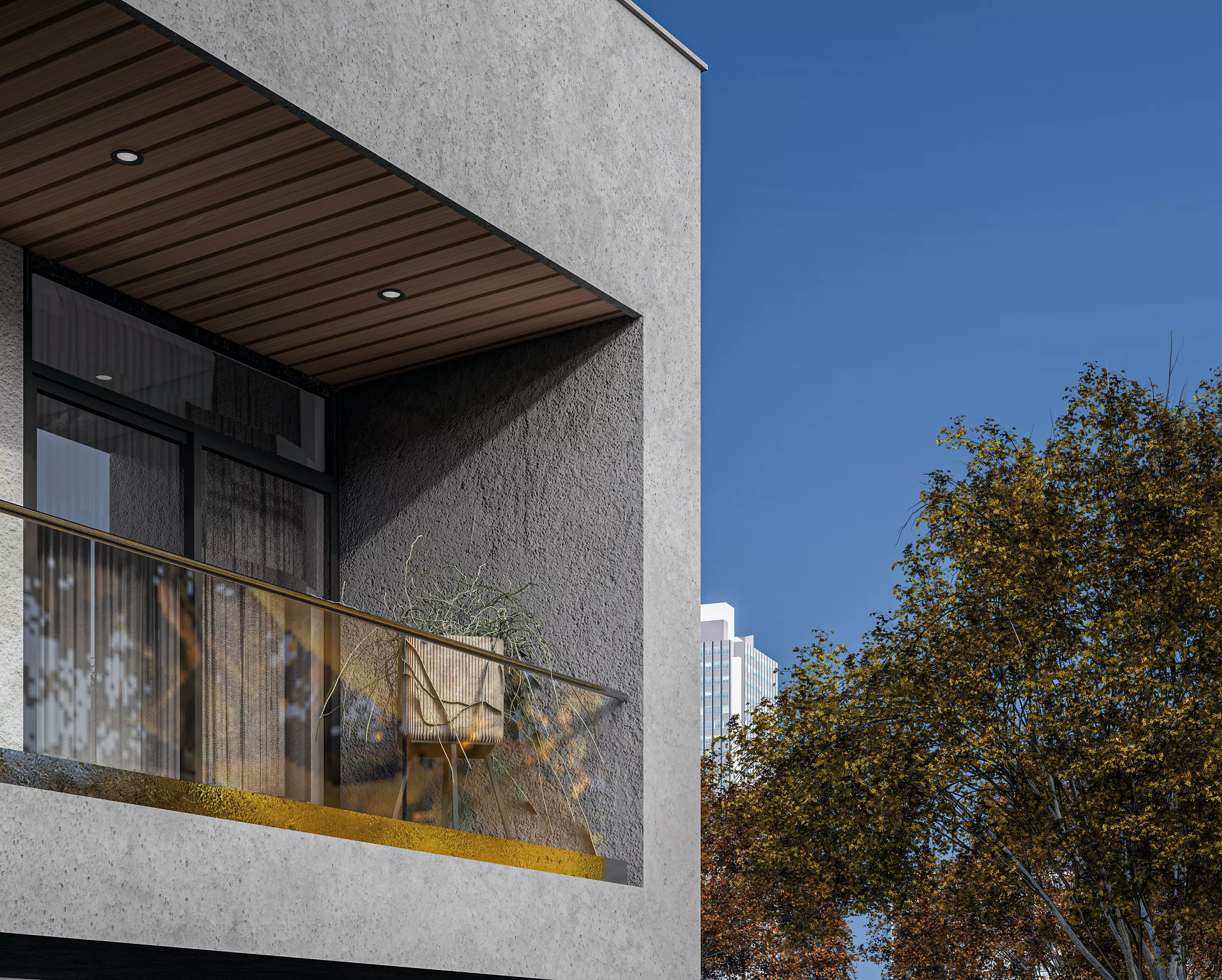 Modern House exterior 3D model_1