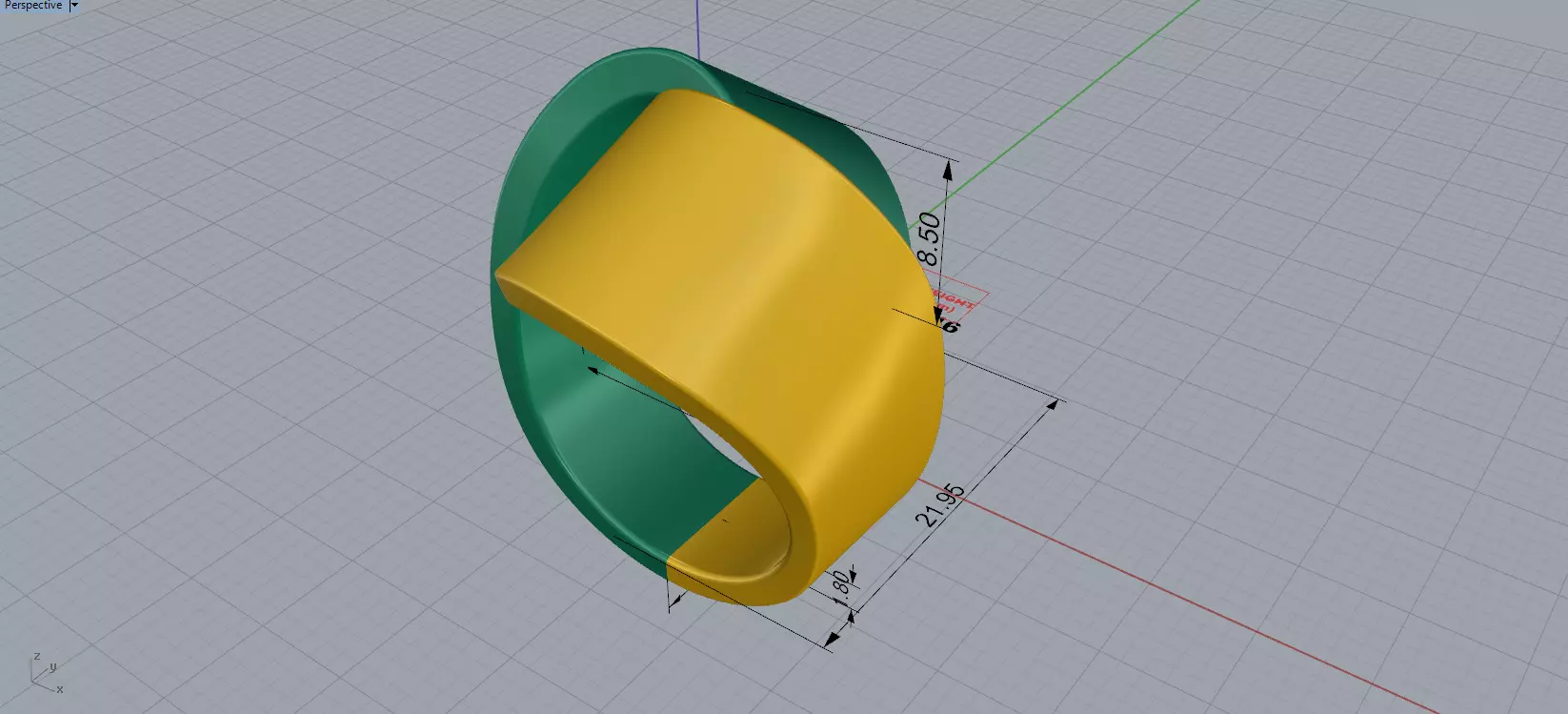 Abbraccio ring 3D print model_6