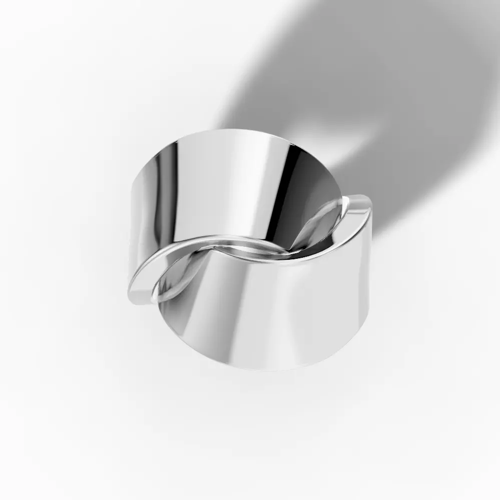 Abbraccio ring 3D print model_2
