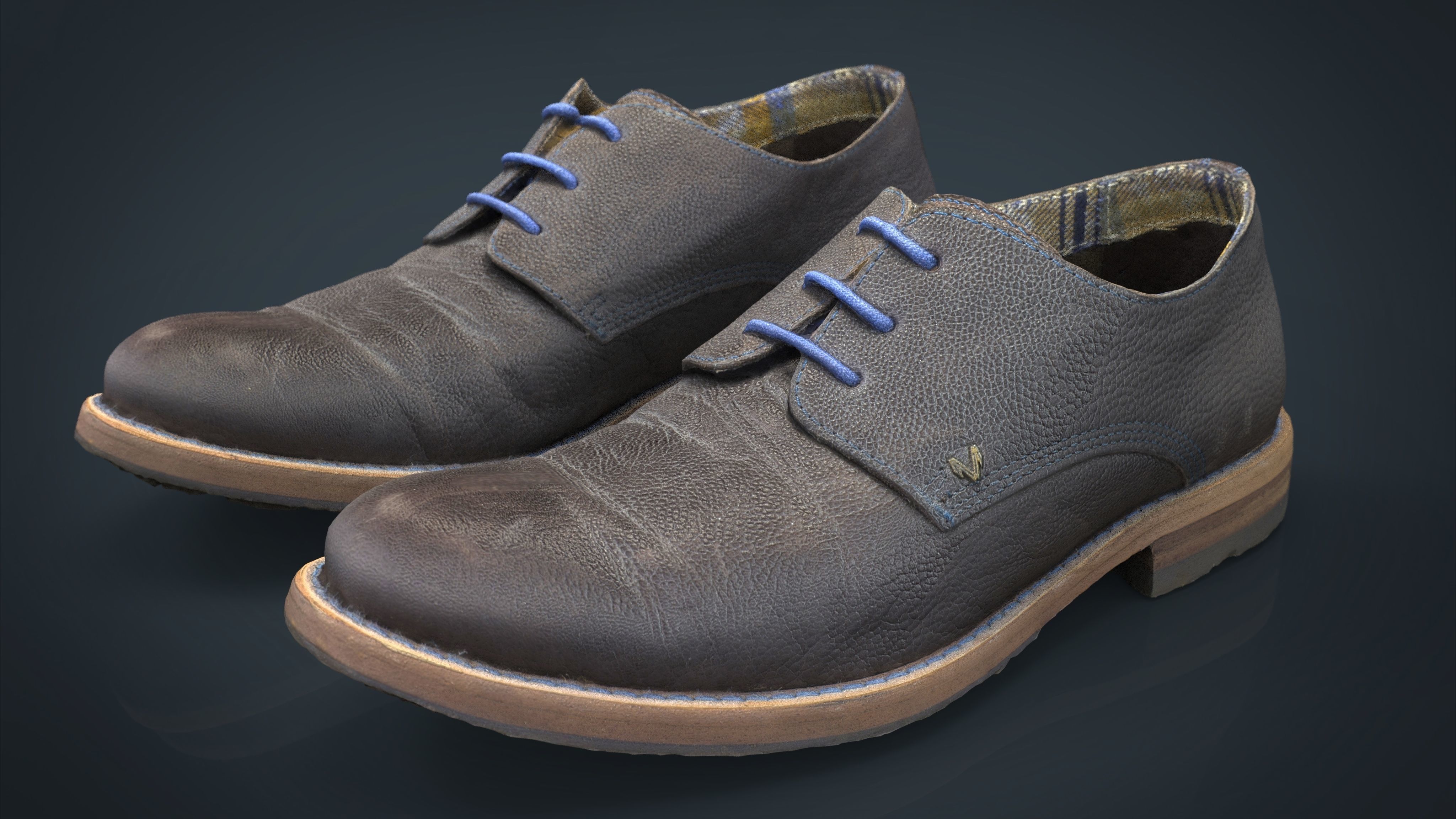 Shoes Low-poly 3D model_2