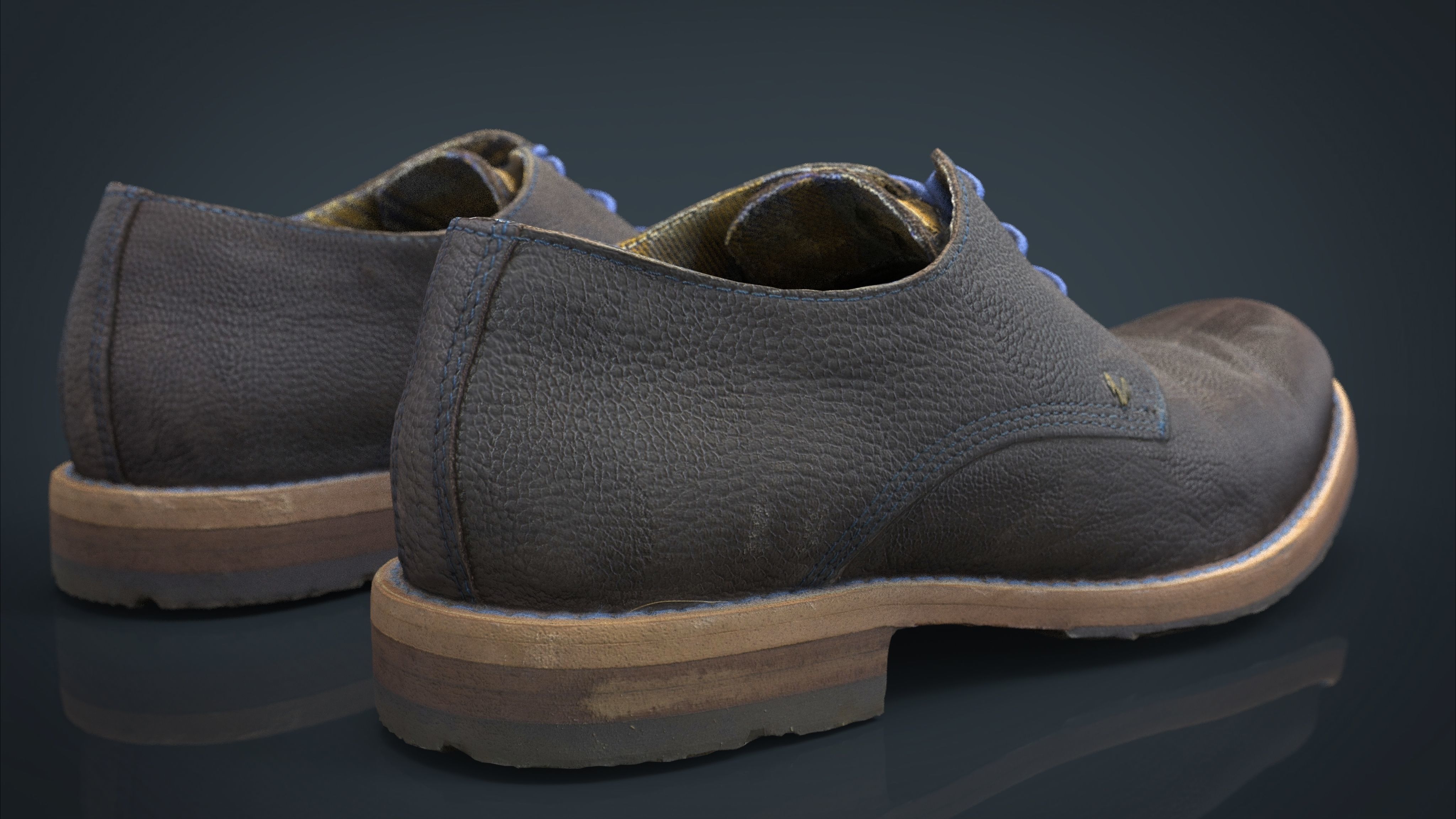 Shoes Low-poly 3D model_5