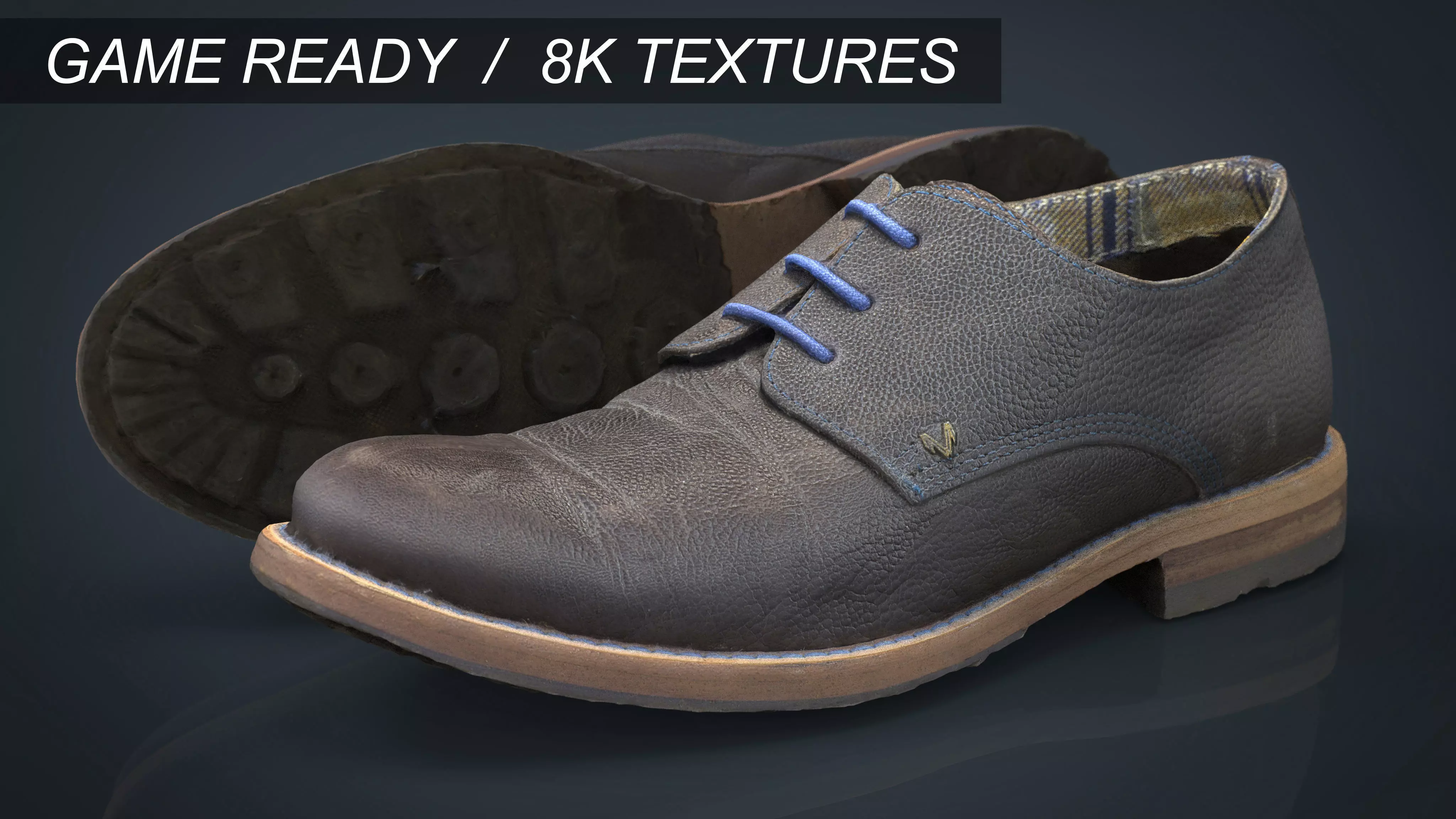 Shoes Low-poly 3D model_0