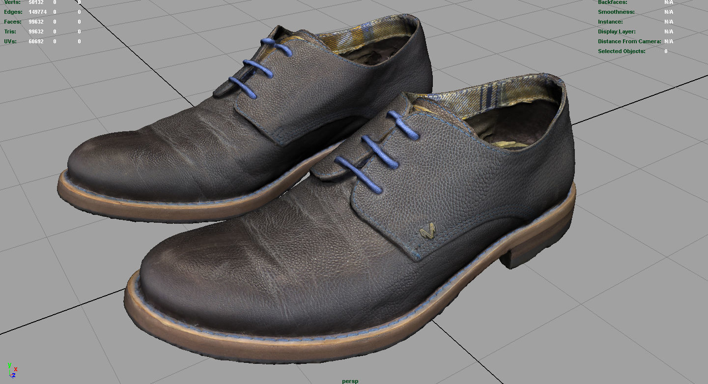 Shoes Low-poly 3D model_11