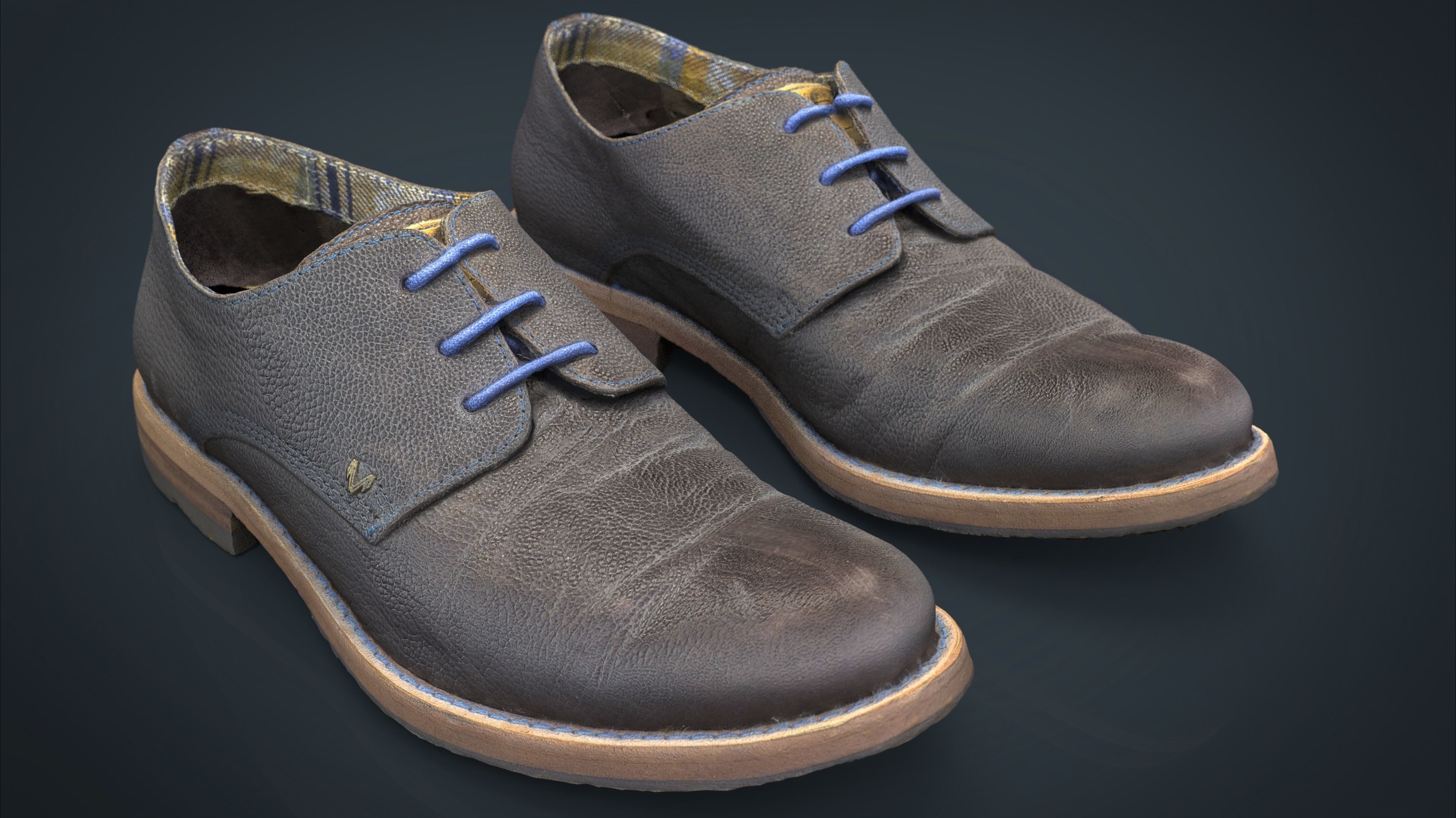 Shoes Low-poly 3D model_13