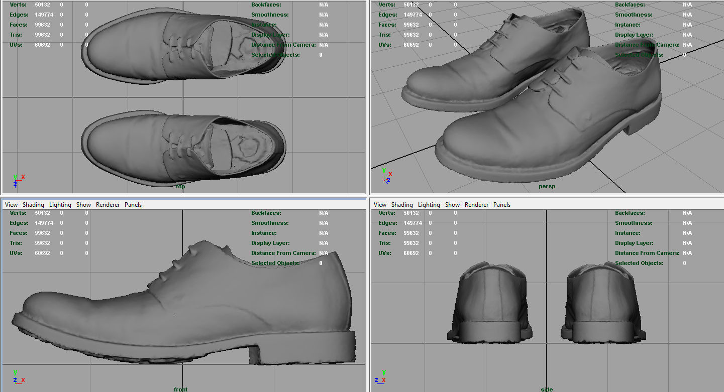 Shoes Low-poly 3D model_9