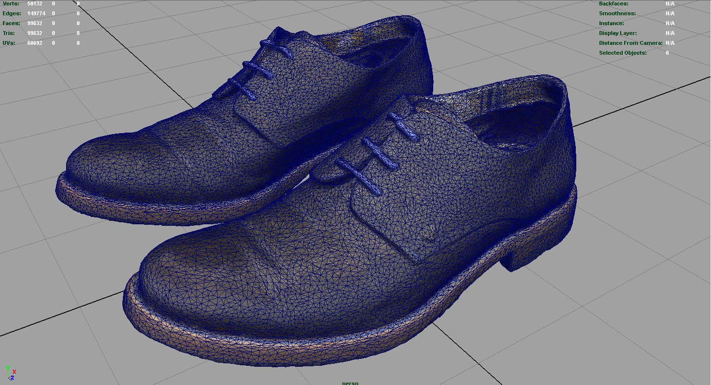 Shoes Low-poly 3D model_7