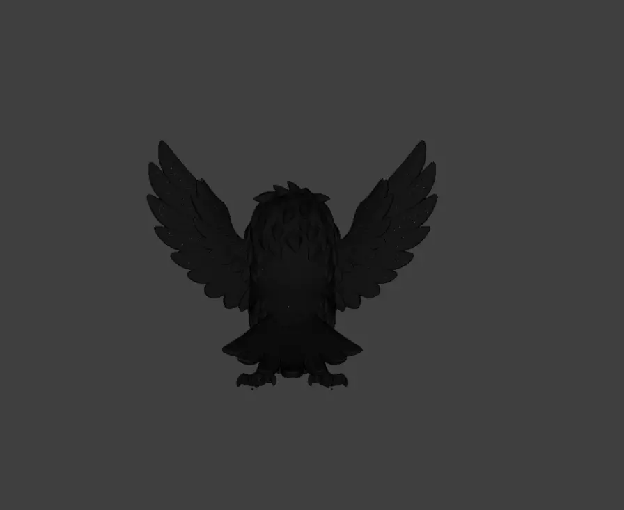 Raven Fury Low-poly 3D model_24