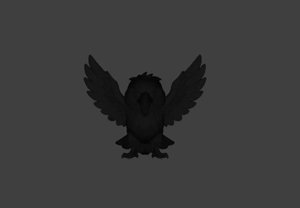 Raven Fury Low-poly 3D model_22