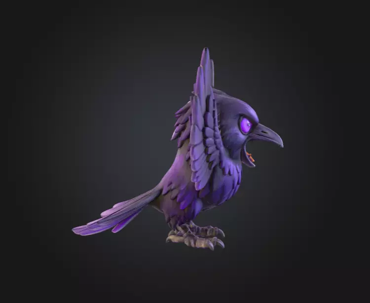 Raven Fury Low-poly 3D model_2