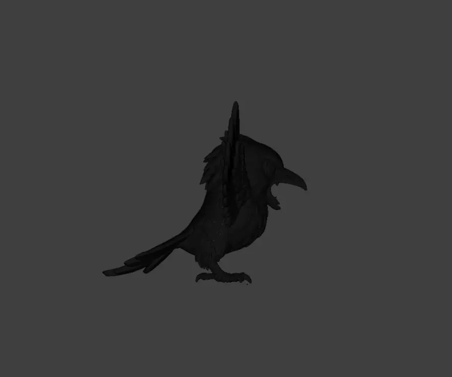 Raven Fury Low-poly 3D model_23