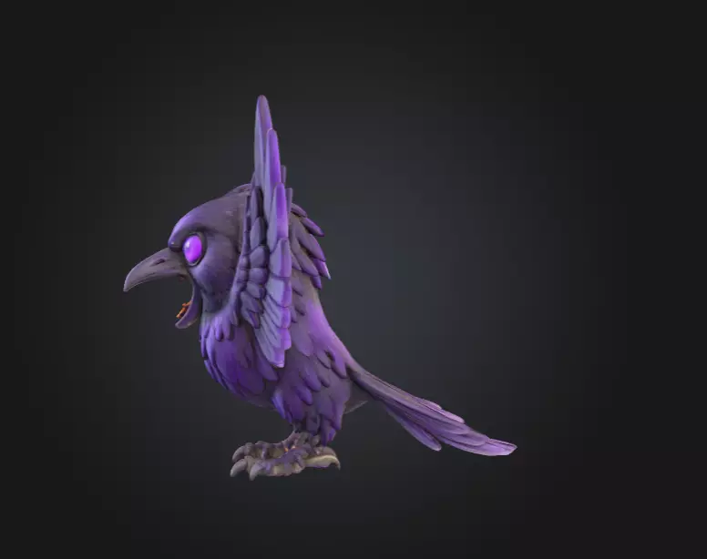 Raven Fury Low-poly 3D model_6
