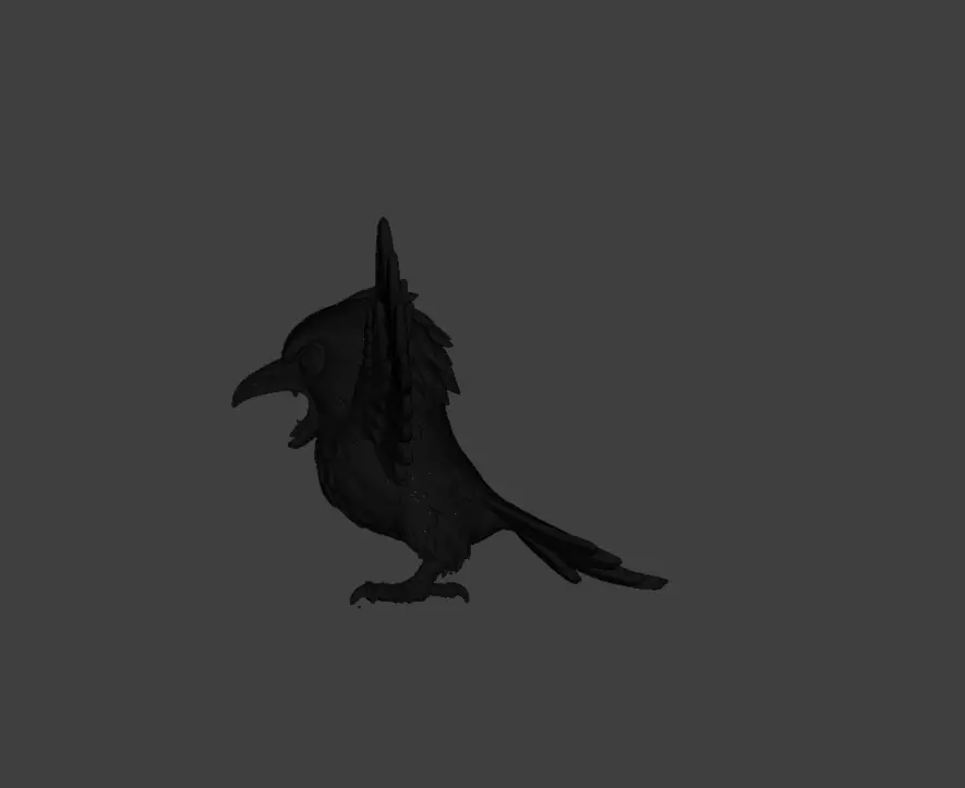 Raven Fury Low-poly 3D model_25