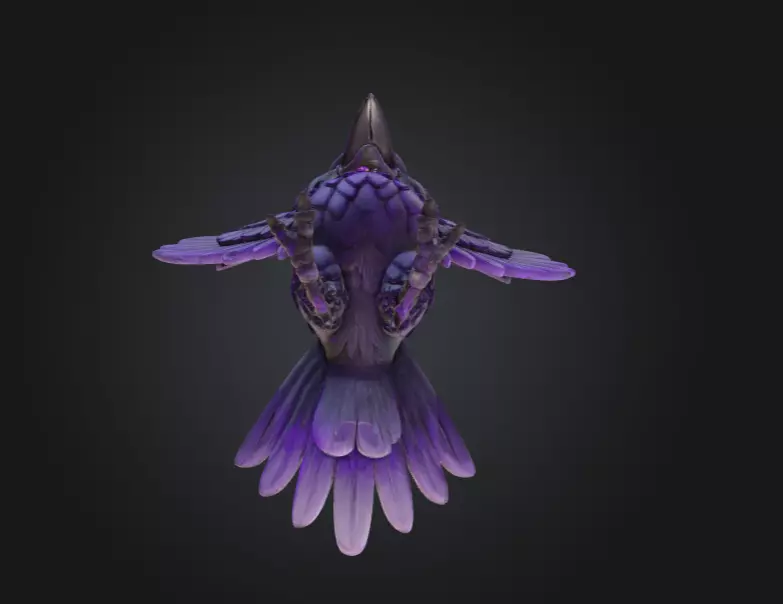 Raven Fury Low-poly 3D model_14