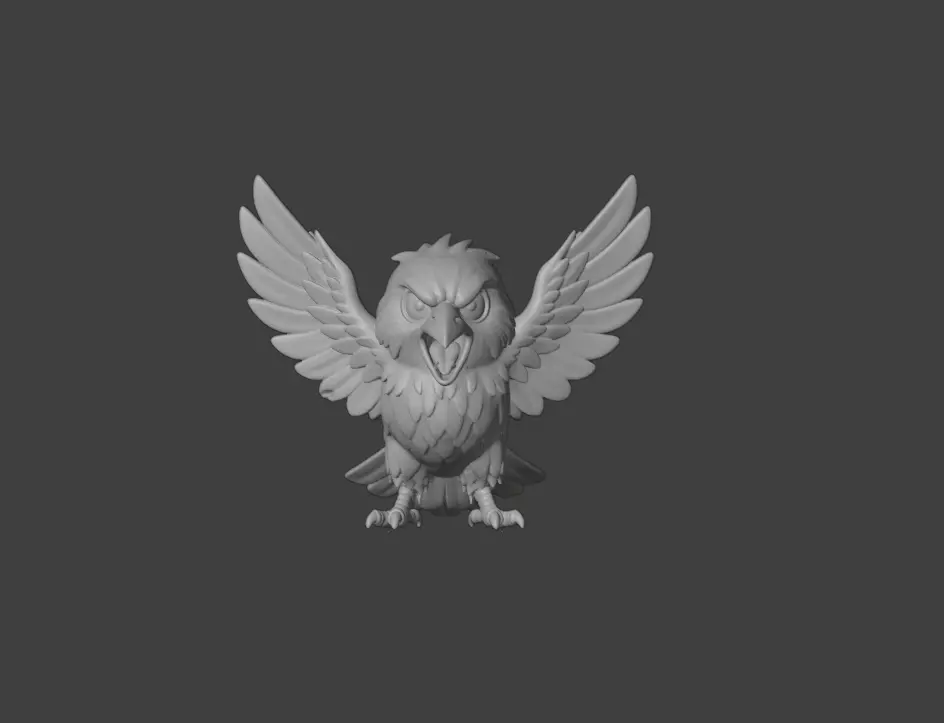 Raven Fury Low-poly 3D model_16