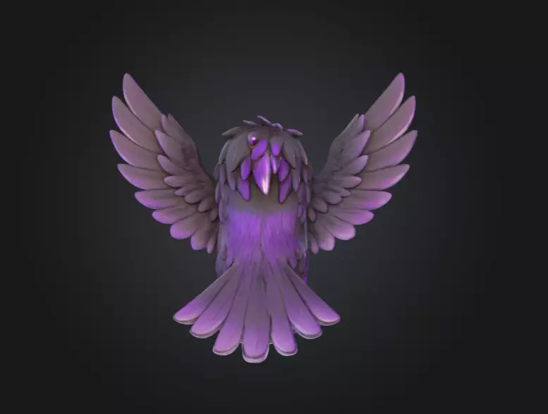 Raven Fury Low-poly 3D model_4